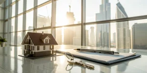 Model house, keys, and loan documents for quick close ARV flip loans.