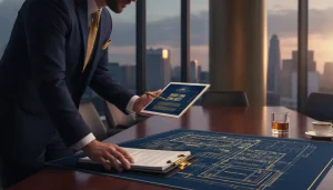 Real estate investor reviewing a bridge loan term sheet