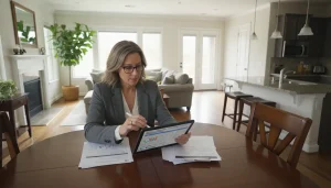 Appraiser reviewing a DSCR loan appraisal and rent schedule