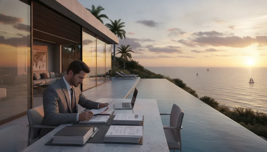Investor reviewing financing for a short-term rental property
